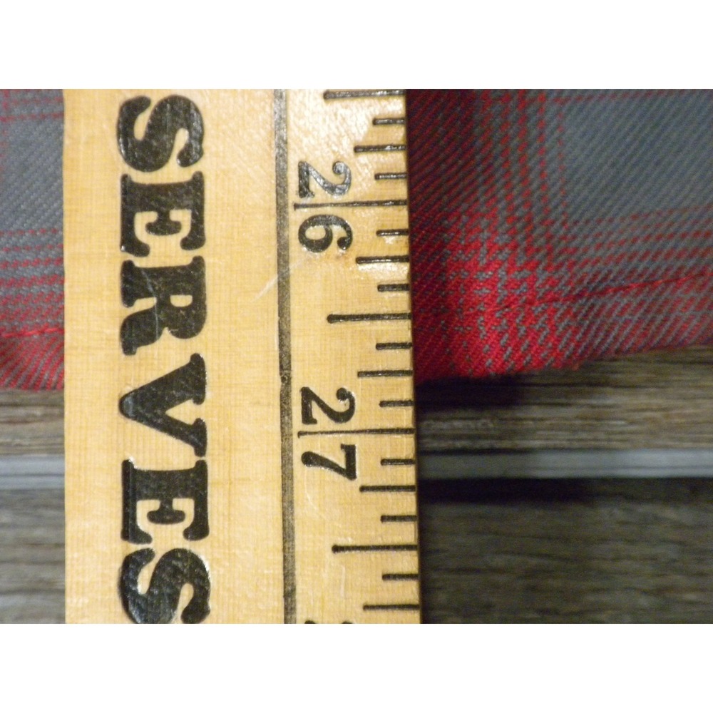 Dixxon Pulaski Flannel Shirt Womens M Red Gray Check Plaid Pearl Snap Biker Chic - Picture 6 of 8
